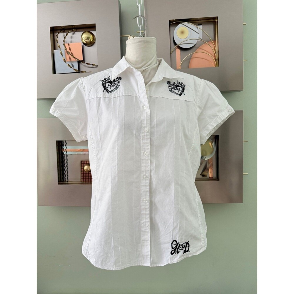 Harley Davidson Button up top